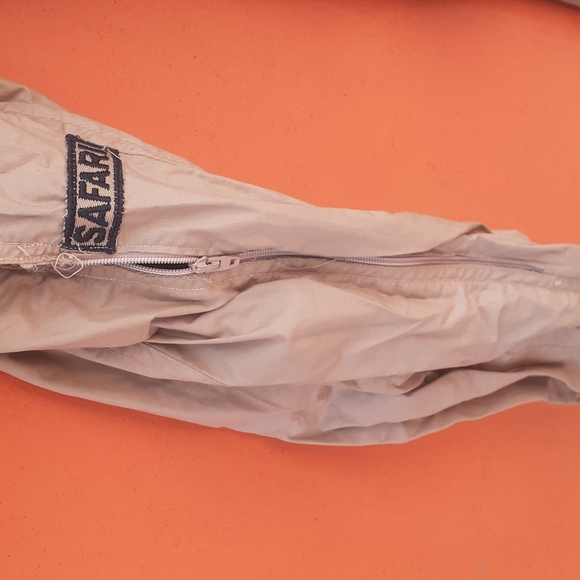 Vintage Cotton military ARMY Jumpsuit PEEKABOO SLIT SLEEVES SLIT PANT Cargo sz 8 - Picture 15 of 16